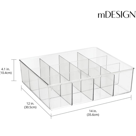 Plastic 12 Compartment Divided Drawer and Closet Storage bin - Picture 6 of 8